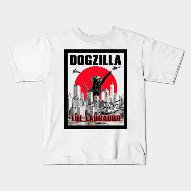 Dogzilla: The Labrador Kids T-Shirt by DreaminBetterDayz